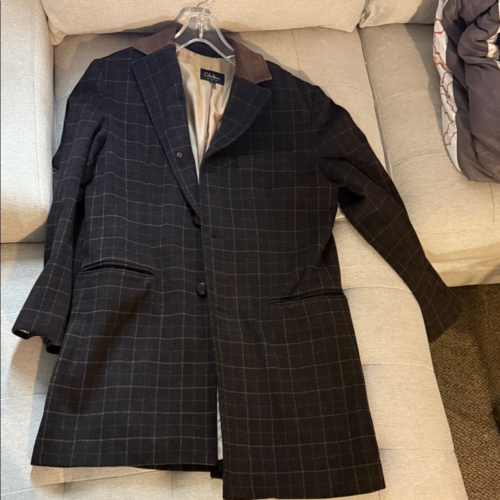 Cole Haan Women's Black Checkered Blazer
